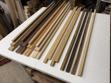 Quadratleiste 20x20mm Massivholz  Holz Nussbaum Ahorn Leiste Kantholz 1 Meter