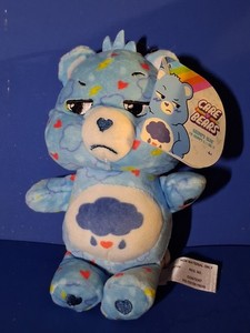 Care Bears Mini Plush Dangler Grumpy Bear Backpack Heart Clip Soft Toy With Tag