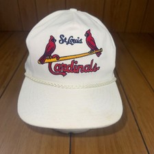 Vintage St Louis Cardinals Hat Annco MLB Snapback White Rope Cap Med/Large