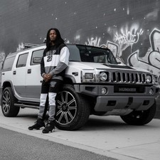 23 GOAT BLACK-GREY HOODED SWEATSUITS