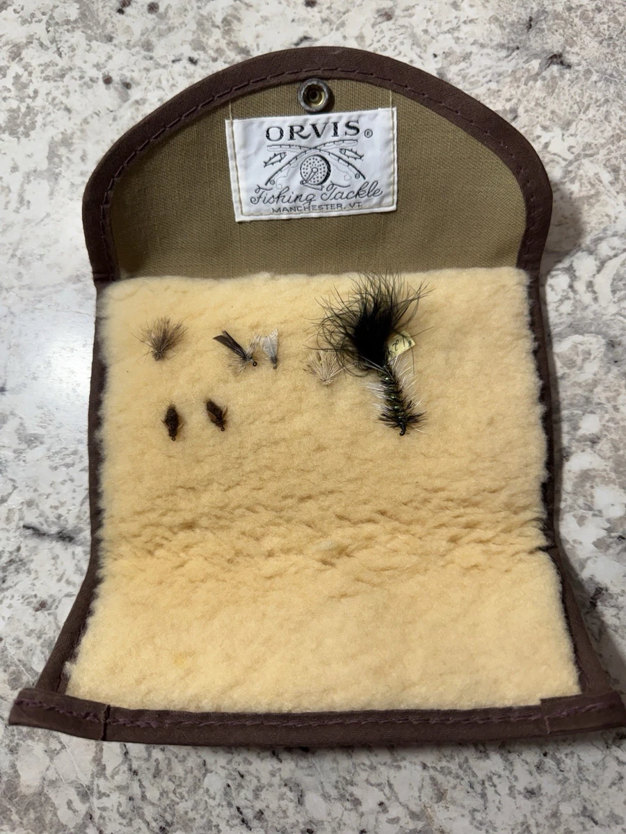 Sac De Pêche à La Mouche Vintage Orvis Field Tackle - Toile Et Cuir, Manchester VT, Excellent état