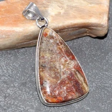 925 Silver Plated Mexican Laguna Lace Pendant Jewelry Size 1.7" JW