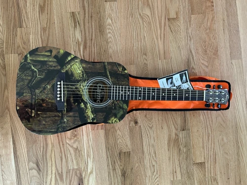 MO 34 Mossy Oak Camo Junior Acoustic Camping Travel Guitar