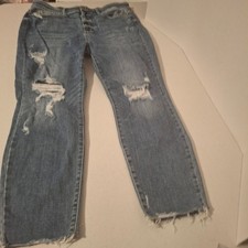 Judy Blue Los Angeles Womens Jeans Size 15 32 Relaxed Fit Distressed Denim
