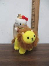 Hello Kitty on lion keychain fob NEW with tag