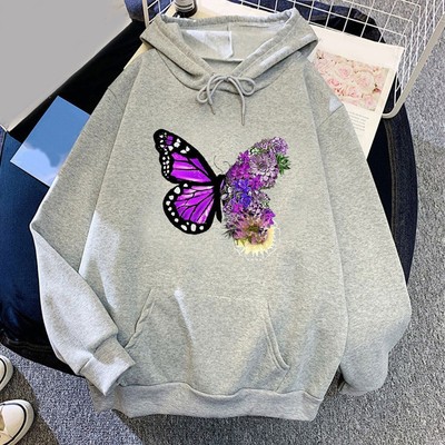 Bedruckter Langarm Hiphop Hoodie für Damen Sportbekleidung modischer Stil