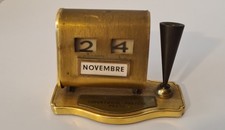 Calendario Perpetuo da tavolo in ottone Copertificio Pratese - probabili anni 50