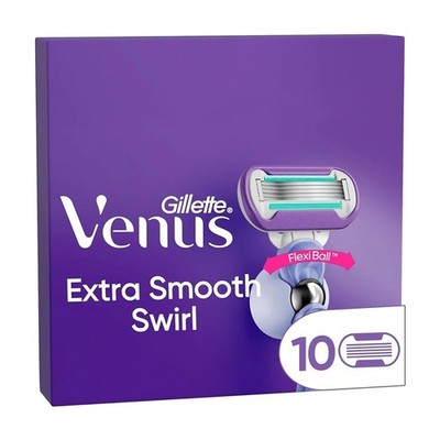 Gillette Venus Extra Smooth Swirl Rasierklingen - 10er Pack Damen Deluxe Klingen