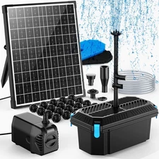 Solar Pond Filter with Fountain Pump, 20W Solar Powered Water Pump and Pond F...