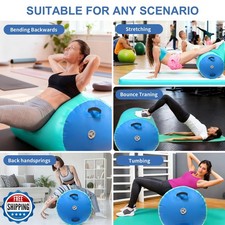 GYUEM Air Roller Gymnastics Barrel Inflatable Tumbling Roller Air Mat Octagon...