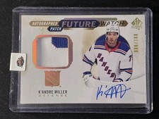 2020-21 SP Authentic Future Watch Auto Patch K'Andre Miller /100 #209 NY Rangers