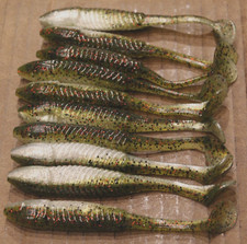 5" Swim Minnow Watermelon Red Ghost Paddle Tail Swimbait Trailer for A Rig 50 pk