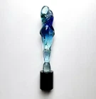 Vintage Mario Badioli Murano Glass Sculpture Embracing Lovers, Artist Signed
