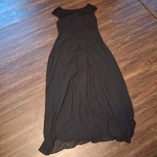 Ever Pretty Maxi Dress Women 12 Black Lace Chiffon Cap Sleeve Formal Gown