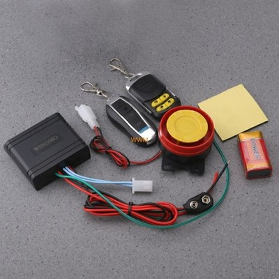 12V Engine Start Alarm System With 2 Remote Controls For Scooter Moped Security