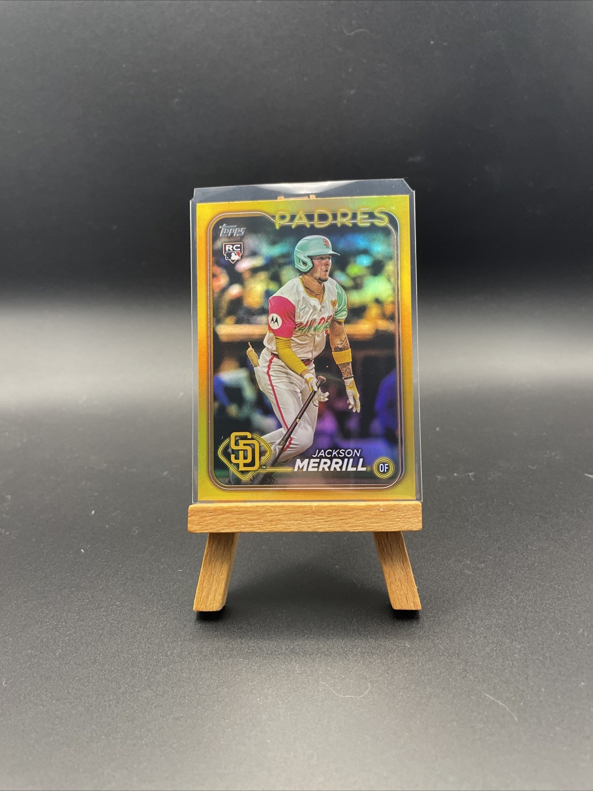 2024 Topps Update Series - Jackson Merrill #US210 Gold Rainbow Foil (RC)