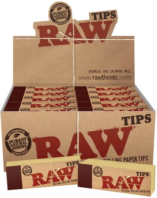 RAW Rolling Paper Tips Smoking Genuine Roach Roaches Book Filter Tips