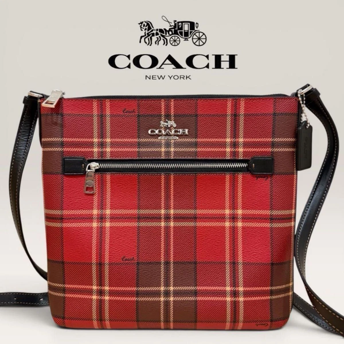 Coach shoulder bag 2way check pattern 希少 Coach Shoulder Bag