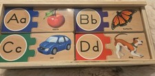 New Melissa and Doug Self Correcting Alphabet Letter Puzzle Wooden Letters