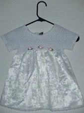 Brooke Lindsay Vintage 2T? Dress formal 90s Lace pink roses! 