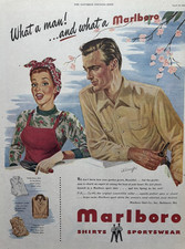 1947 Marlboro Mens Sportswear shirts Baltimore Md Clothing Vintage Print Ad