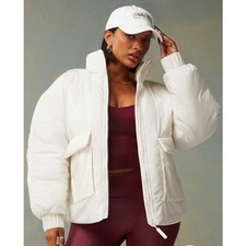 Fabletics All Weather Puffer Jacket Bone Size Small