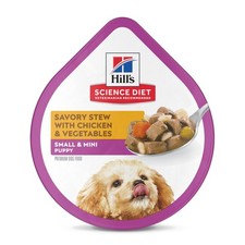 Hill's Science Diet Puppy Small  Mini Breeds Wet Dog Food, Chicken  Vegetables