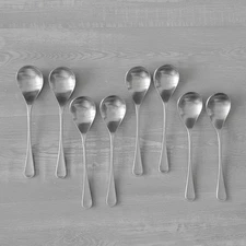 8 Soup Spoons Robert Welch RWII Satin 18/10 Stainless Modern 8" Pre-Owned