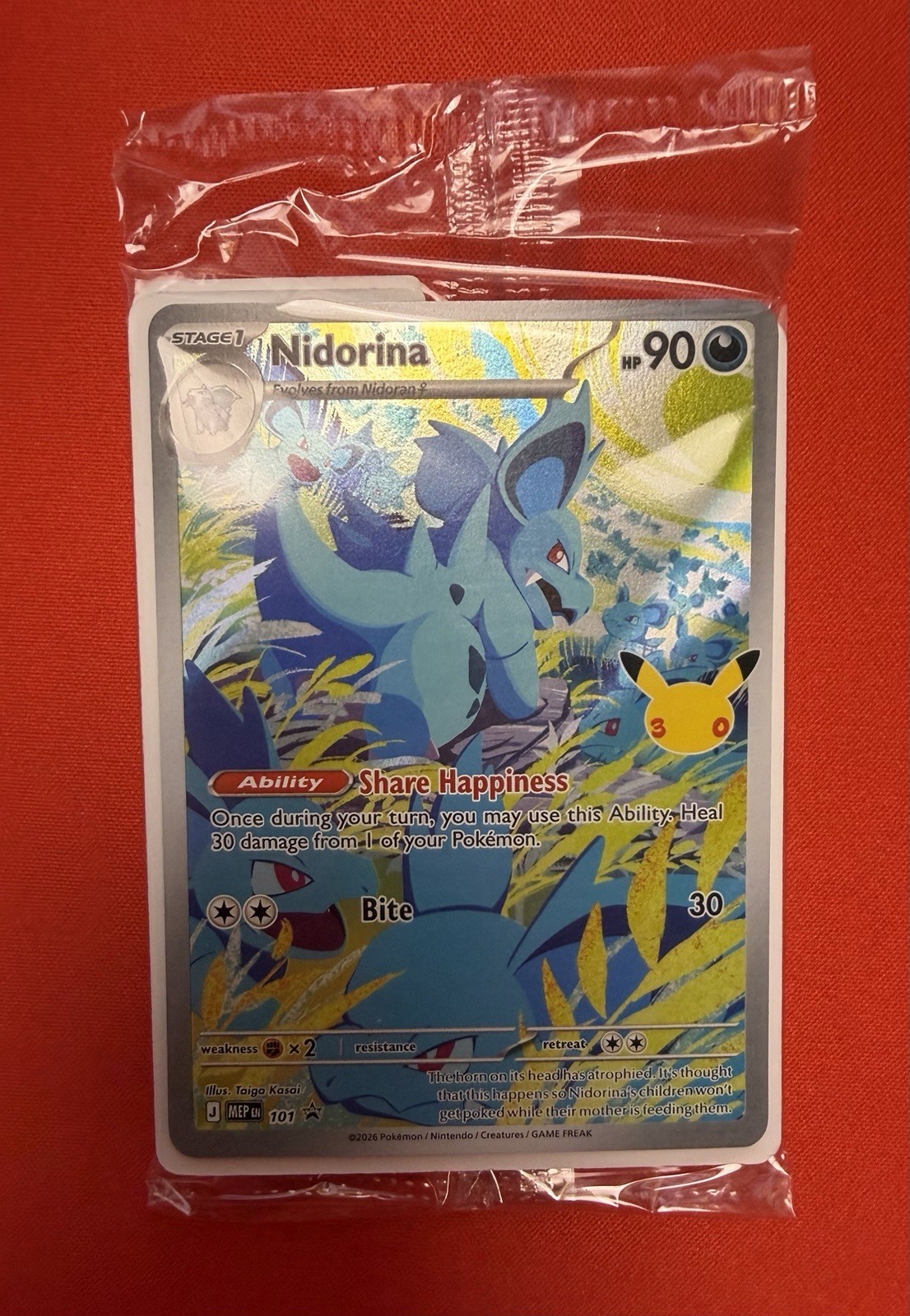 Pokemon 30th Celebration Nidorina Promo 101