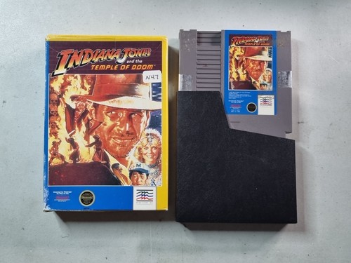 Indiana Jones Temple of Doom Mindscape Nintendo Nes Game Only - Clean & Works