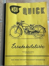 Ersatzteileliste NSU Quick Ausgabe August 1953