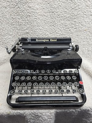 Vintage 1937 Remington Rand Model 1 Portable Typewriter Tuxedo 4
