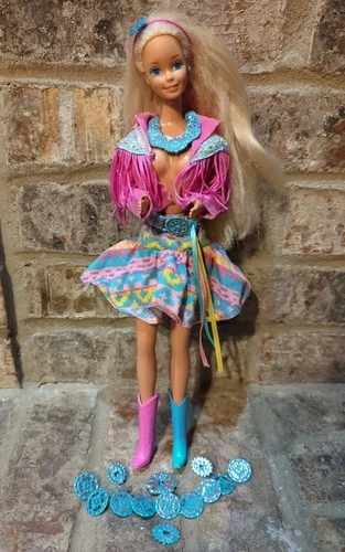 1989 Western Fun Barbie Doll Vintage Mattel OOAK Pink Cowgirl W Accessories 🩷