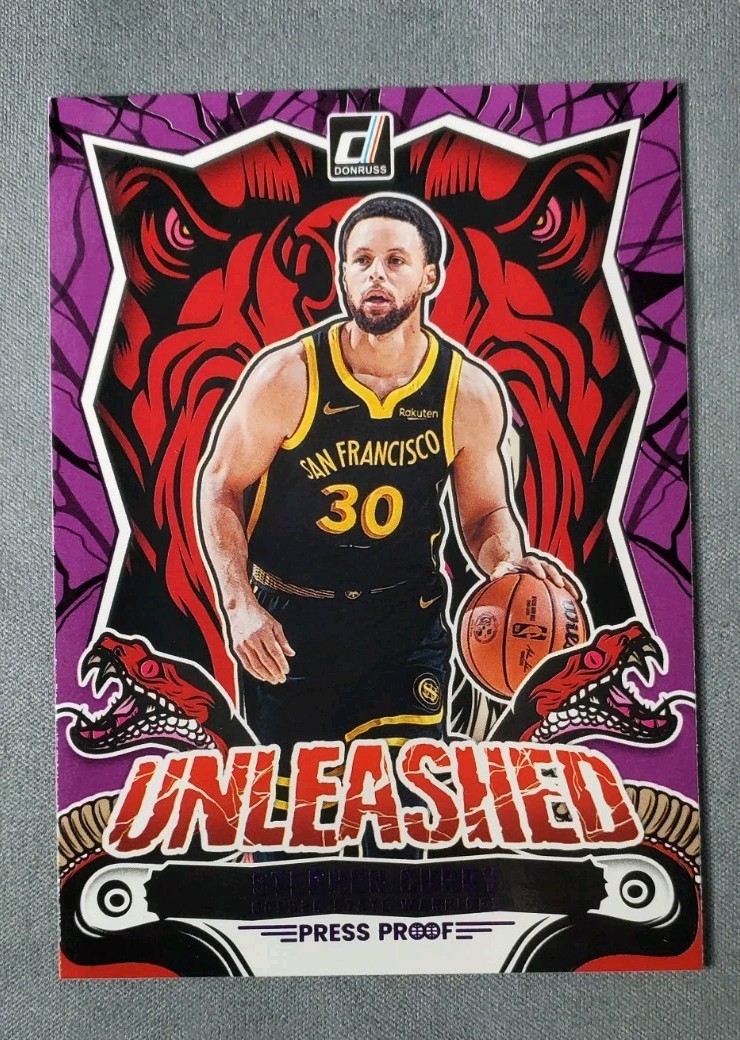 2023-24 Panini Donruss - Unleashed Stephen Curry #7 Press Proof Purple