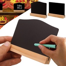 Mini Chalkboard Signs with Easel Stand Double Side Wooden for Food Labels Party