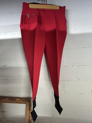 Bogner Women Red Stretch Stirrup Ski Pants