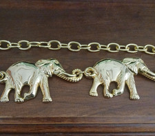 Vintage 80s/90s Gold Tone Chain Elephant Belt