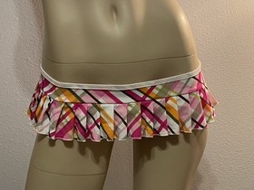 Micro Mini Sexy School Girl Skirt Plaid Pleated Lingerie Rave Exotic Dancer