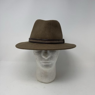 Stefano Crushable Fine Felt 100% Wool Hiker Outdoor Hat Waterproof Italy 7 1/8