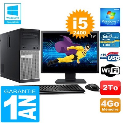 PC Tour DELL 7010 Core I5-2400 RAM 4GB Festplatte 2 TB WLAN W7 Bildschirm 19''