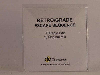 RETRO/GRADE ESCAPE SEQUENCE (F22) 2 Track Promo CD Single including Picture Slee