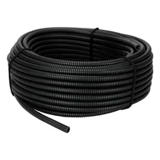 25' Ft Feet 1/4" High Quality Split Wire Loom Conduit Polyethylene Tubing Black