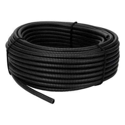 25' Ft Feet 1/4'' High Quality Split Wire Loom Conduit Polyethylene Tubing Black