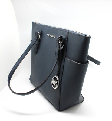 Michael Kors Charlotte Large Logo and Leather Top-Zip Tote Bag
