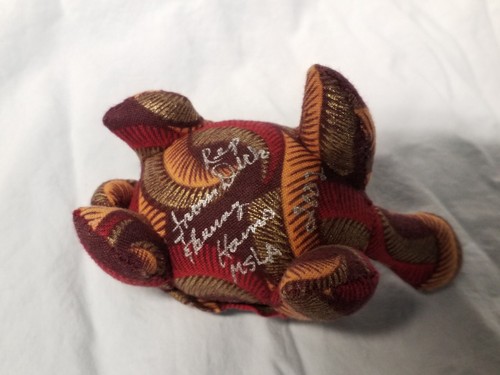 Statuetta Tartaruga Vintage Da Collezione Tessuto Modello Patchwork Ricamata - Foto 6 di 9