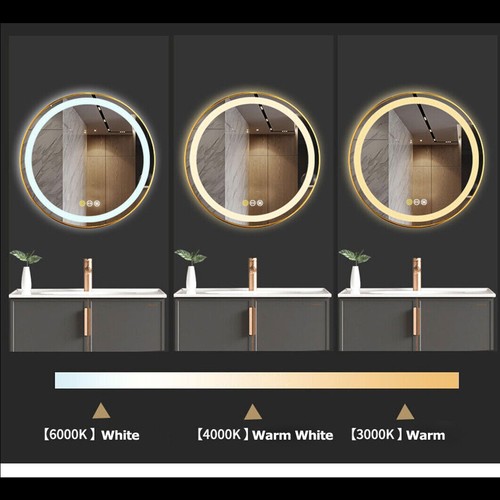 product-1-1 Luxury Framed LED Lighted Wall Mirror Anti-fog Bathroom Mirrors Makeup w/ Strap - Picture 7 of 23
