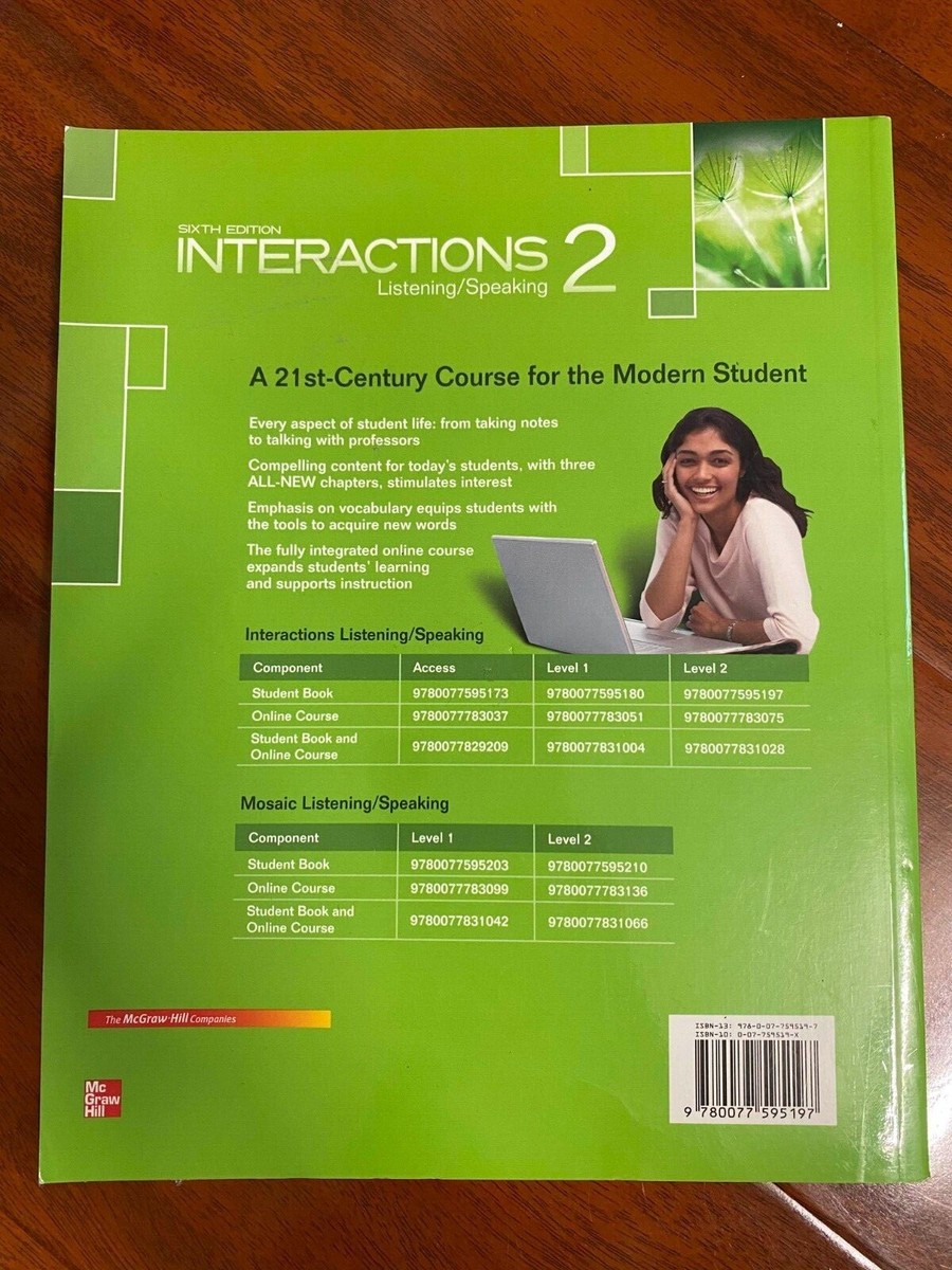 Interactions Level 2 Listening/Speaking Student Book Tanka， Judith; Baker， Lida R. Interactions Ser.: Interactions 2 Listening and Speaking