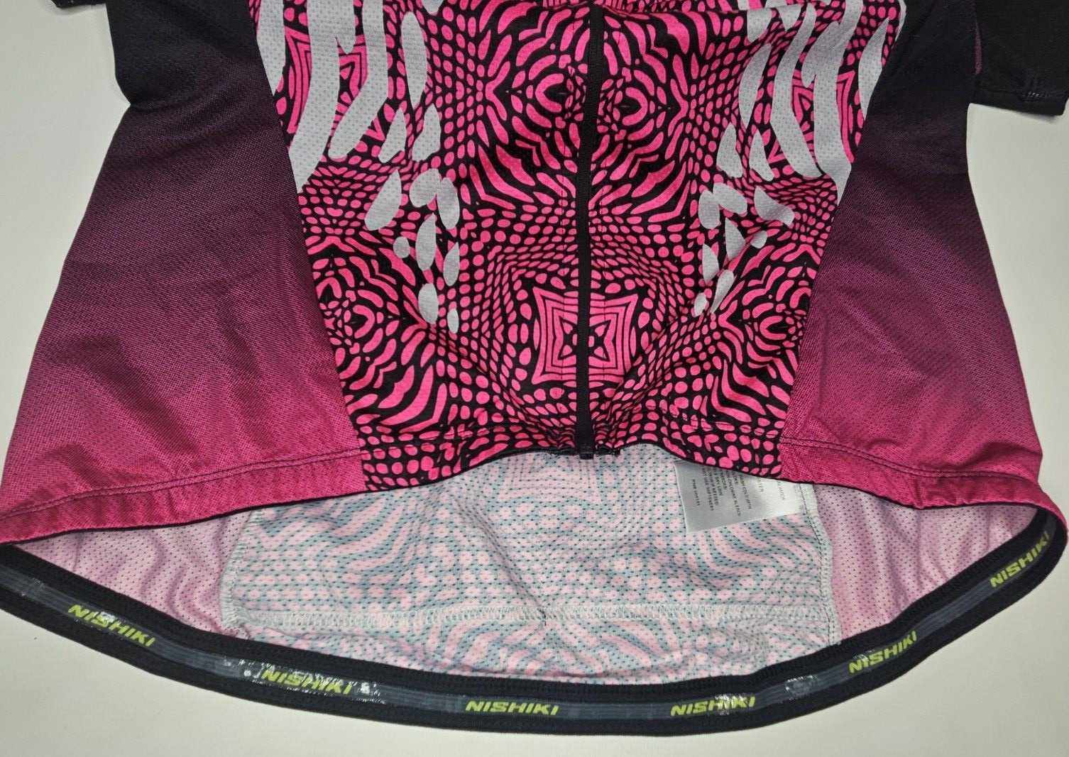 Nishiki Cycle Bike Bicycle Jersey Shirt Womens Medium Polyester Pink Magenta