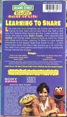 Sesame Street - Kids Guide to Life: Learning to Share VHS 1996