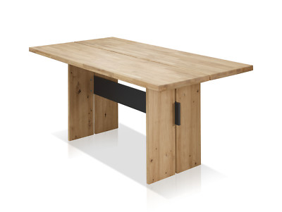 Wangentisch Tisch Esstisch GOJA 180x90 cm Platte Massivholz Eiche Gestell: Dekor